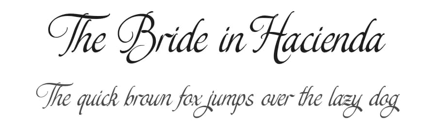 The Bride in Hacienda by Cat.B — Script Handwritten Font
