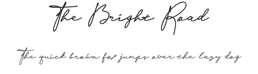 The Bright Road by Mozyen Studio — Script Handwritten Font