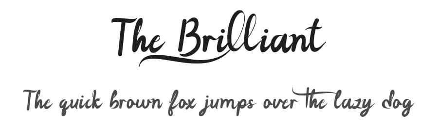 The Brilliant by Yoga Letter — Script Handwritten Font