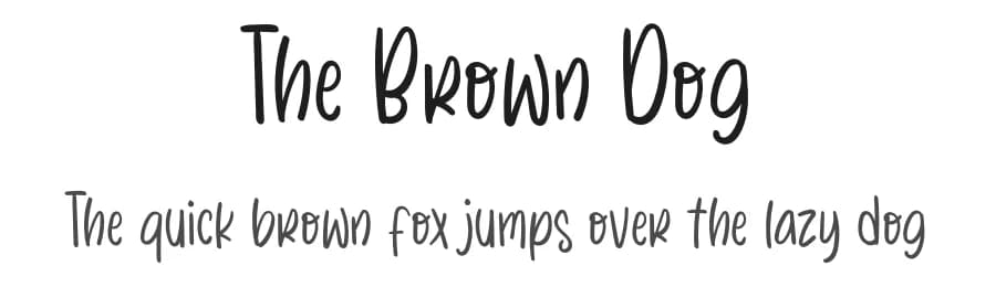 The Brown Dog by Erik Studio — Script Handwritten Font