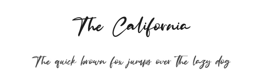 The California by Kong Font — Script Handwritten Font