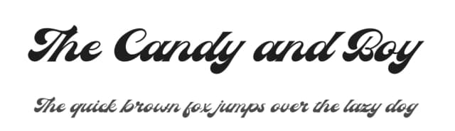 The Candy and Boy by www.movefont .com — Script Handwritten Font