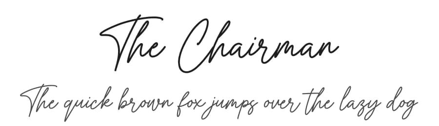 The Chairman by Heinzel Std — Script Handwritten Font