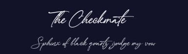 The Checkmate by Almarkhatype — Script Handwritten Font — thumbnail 2
