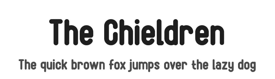 The Chieldren by Kong Font — Sans Serif Font