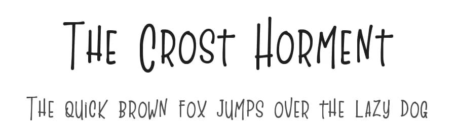 The Crost Horment by Kotak Kuning Studio — Script Handwritten Font
