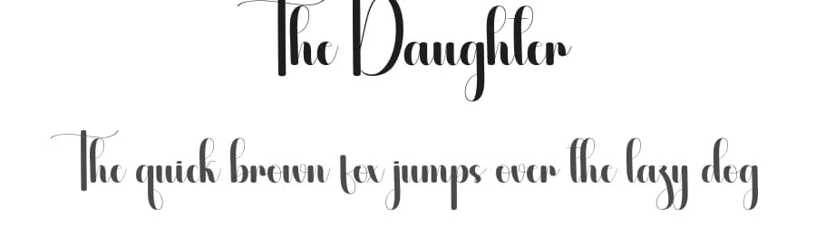 The Daughter by Scratchones — Script Handwritten Font