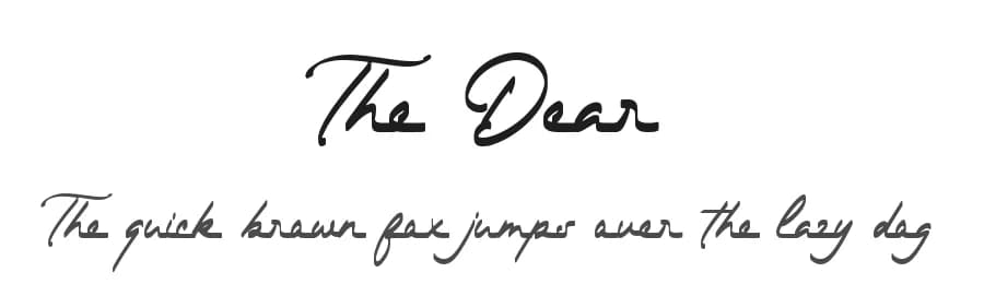 The Dear by Almarkhatype — Script Handwritten Font