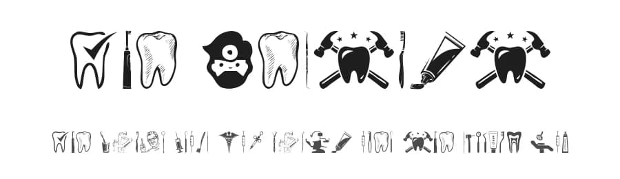 The Dentist by Woodcutter — Dingbats Font