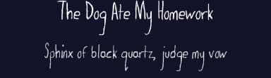 The Dog Ate My Homework by Christopher Jackson — Script Handwritten Font — thumbnail 2