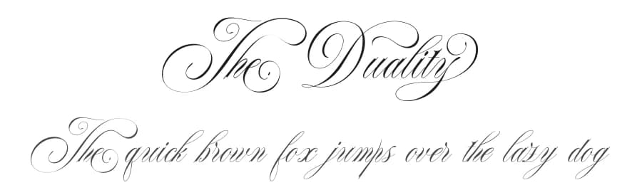 The Duality by alcode — Script Handwritten Font