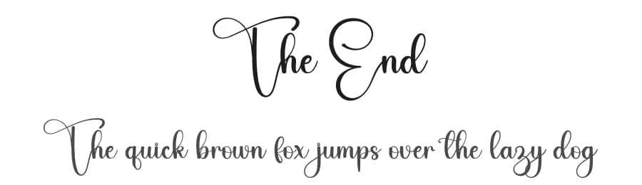 The End by Harlek Studio — Script Handwritten Font