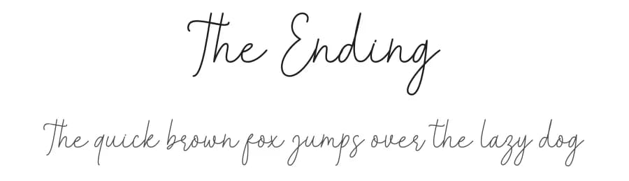 The Ending by AV Type — Script Handwritten Font