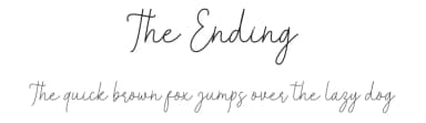 The Ending by AV Type — Script Handwritten Font — thumbnail 1