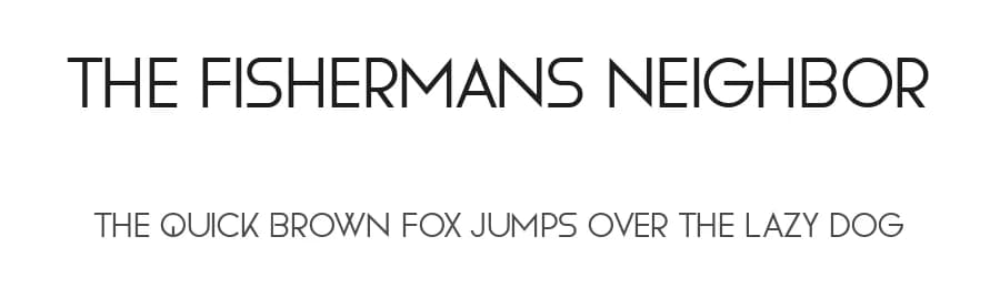 The Fishermans Neighbor by Vladimir Nikolic — Sans Serif Font