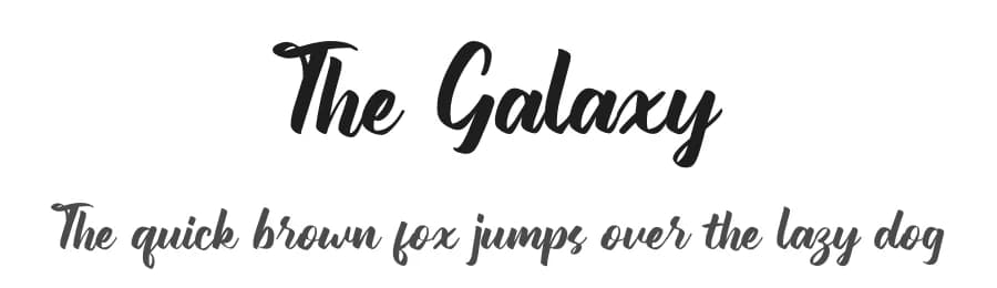 The Galaxy by Kong Font — Script Handwritten Font