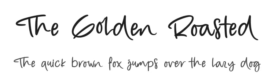 The Golden Roasted by Four Lines — Script Handwritten Font