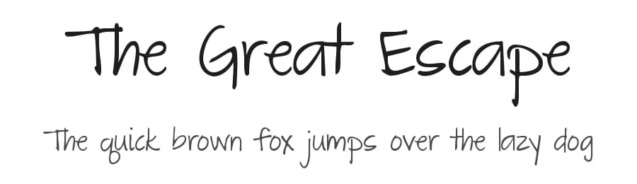 The Great Escape by Kimberly Geswein — Script Handwritten Font