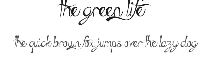 The Green Life by JSH creates — Script Handwritten Font