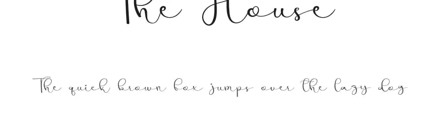 The House by Erik Studio — Script Handwritten Font