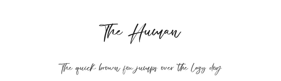 The Human by Kong Font — Script Handwritten Font