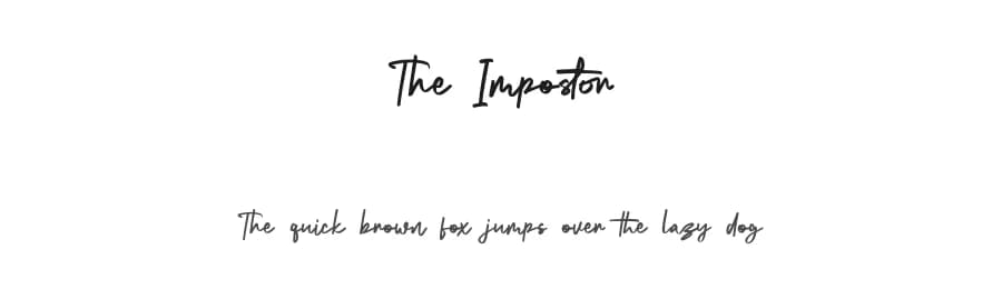 The Impostor by Maulana Creative — Script Handwritten Font