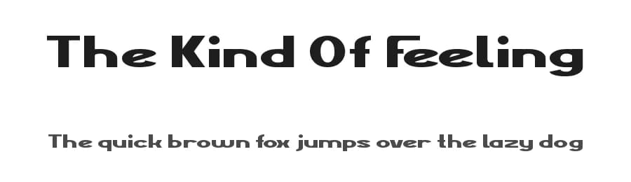 The Kind Of Feeling by weknow — Sans Serif Font