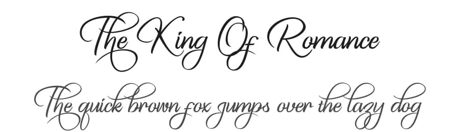 The King Of Romance by Creativework69 Studio — Script Handwritten Font