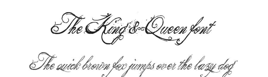 The King & Queen font by bran — Script Handwritten Font