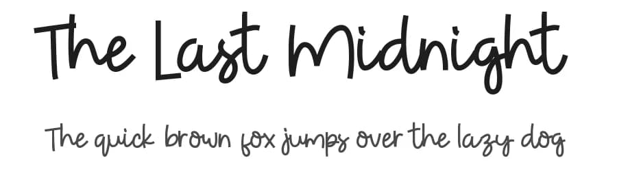 The Last Midnight by ONG Type — Script Handwritten Font
