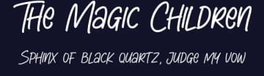 The Magic Children by Octotype  | Thomas Boucherie — Script Handwritten Font — thumbnail 2