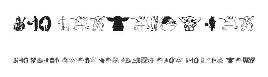 The Mandalorian by Woodcutter — Dingbats Font