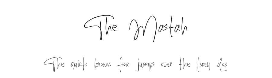 The Mastah by MJType — Script Handwritten Font