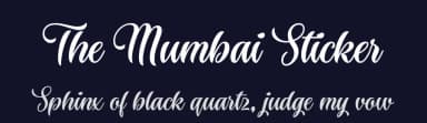 The Mumbai Sticker by Roland Huse Design — Script Handwritten Font — thumbnail 2