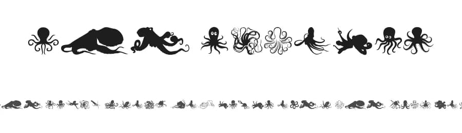 The Octopus by Woodcutter — Dingbats Font