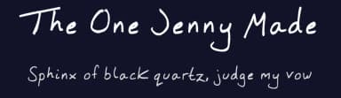 The One Jenny Made by Jenny Sandwich — Script Handwritten Font — thumbnail 2