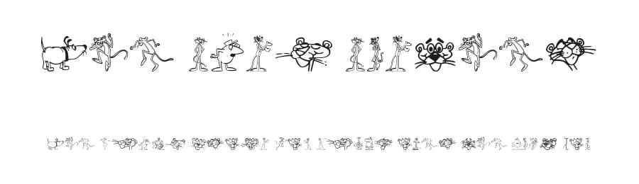 The Pink Panther by Woodcutter — Dingbats Font