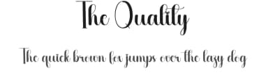 The Quality by Scratchones — Script Handwritten Font — thumbnail 1