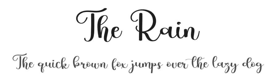 The Rain by Luluk Surotul — Script Handwritten Font