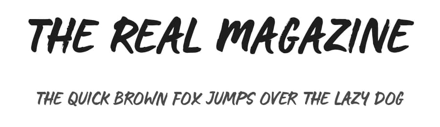 The Real Magazine by Typia Nesia — Script Handwritten Font