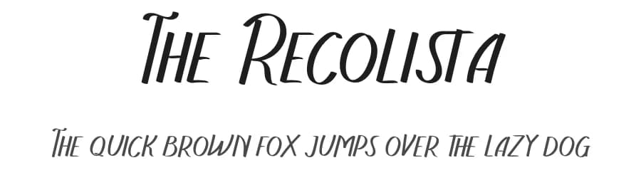 The Recolista by Vunira Design — Script Handwritten Font