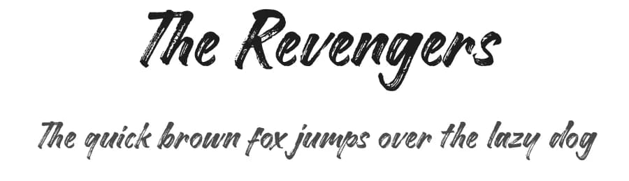 The Revengers by Nugs Studio — Script Handwritten Font