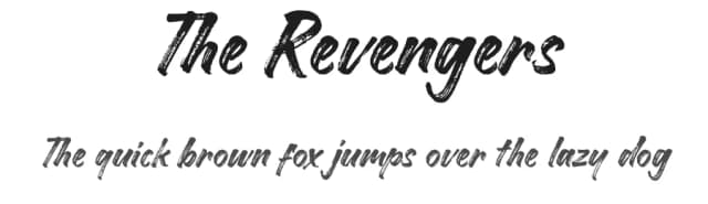 The Revengers by Nugs Studio — Script Handwritten Font