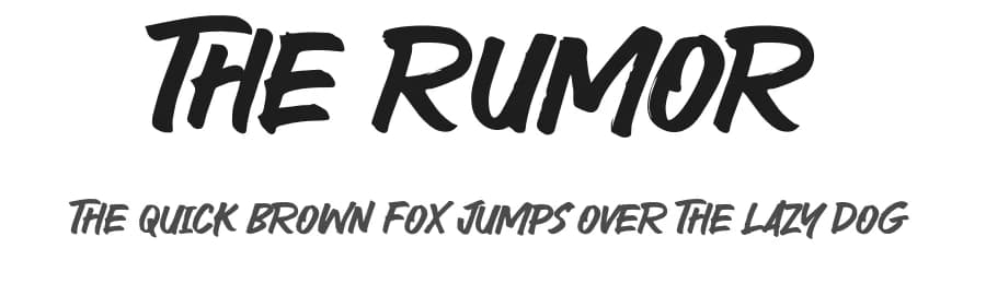 The Rumor by Khurasan — Script Handwritten Font