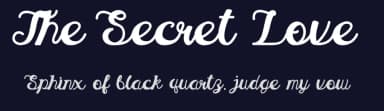 The Secret Love by ghielzact — Script Handwritten Font — thumbnail 2