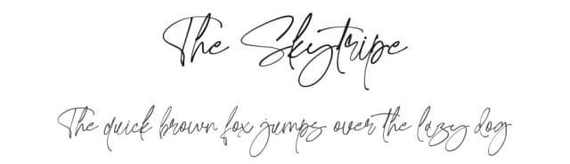 The Skytripe by AminMario — Script Handwritten Font