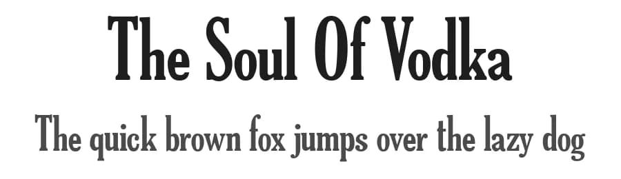 The Soul Of Vodka by Erotavlas — Serif Font