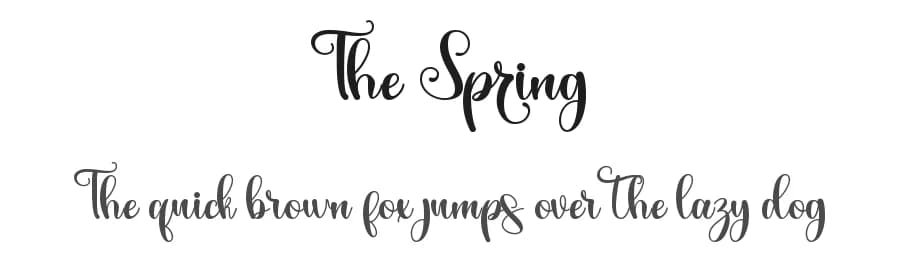 The Spring by Alif Ryan Zulfikar — Script Handwritten Font