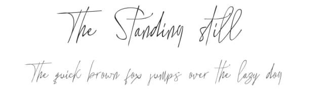 The Standing still by Sigit Nur Wicaksono — Script Handwritten Font