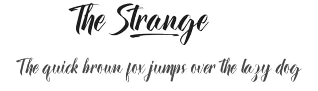 The Strange by Noah Type — Script Handwritten Font